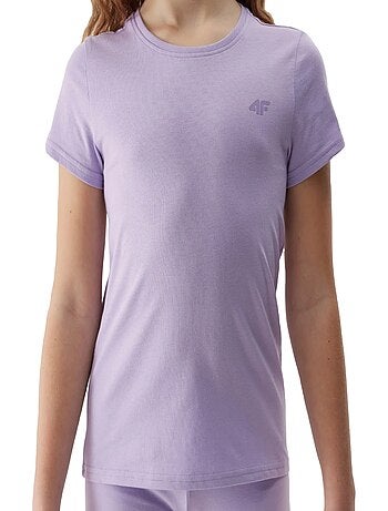 4F - T-shirt uni manches courtes