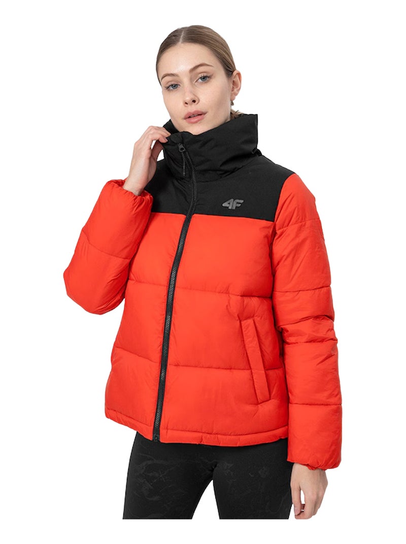 4F - Veste matelassée H4Z22KUDP01451S Noir Orange - Kiabi