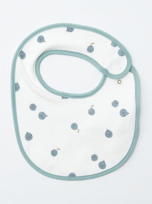 5 bavoirs à l'imprimés fantaisies à fermeture pressionnées - Kiabi