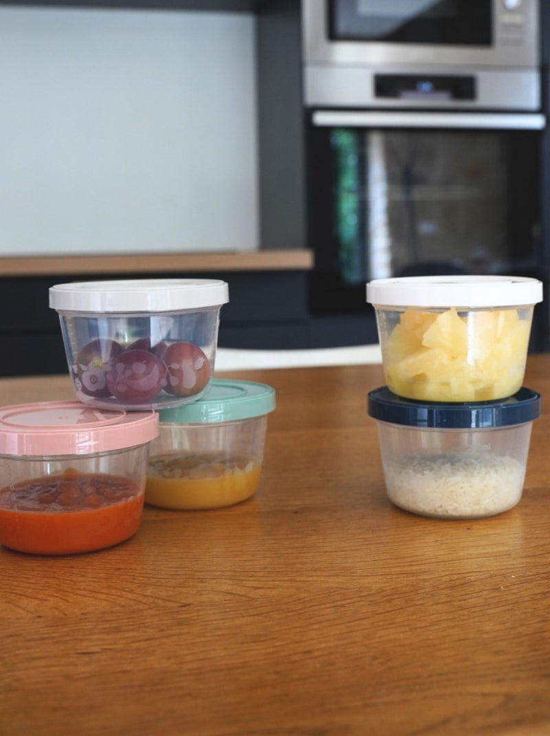 5 Boîtes de conservation 250ml Transparent - Kiabi