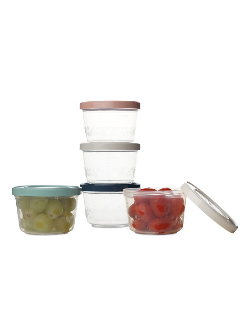 5 Boîtes de conservation 250ml Transparent - Kiabi