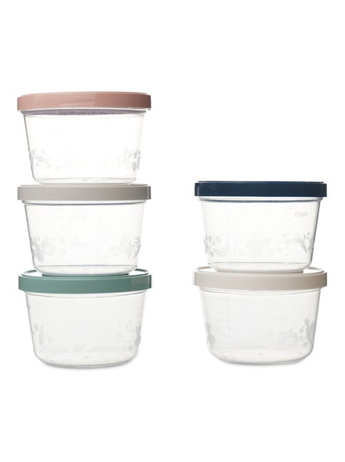 5 Boîtes de conservation 250ml - Kiabi