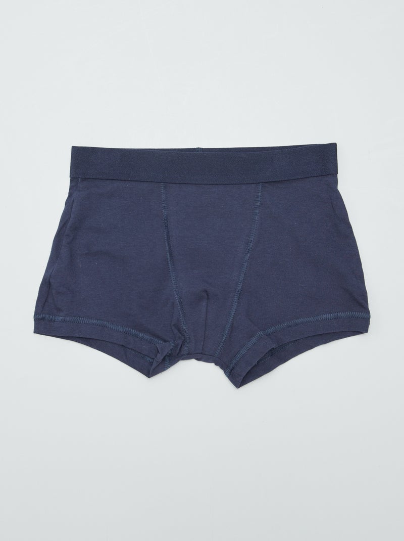 5 boxers unis Bleu - Kiabi