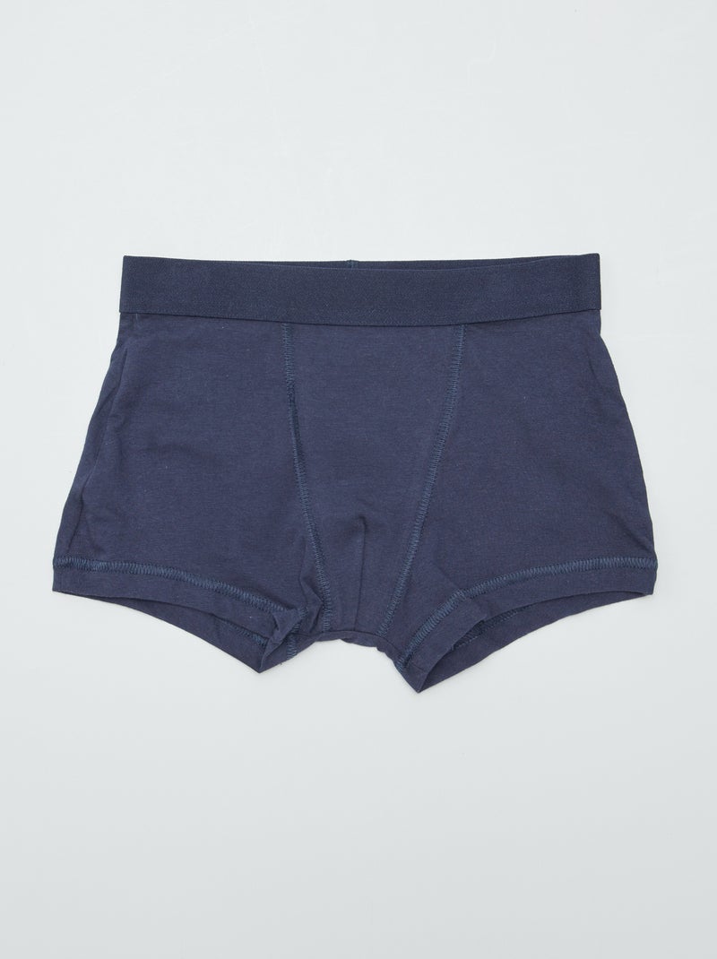 5 boxers unis Bleu - Kiabi