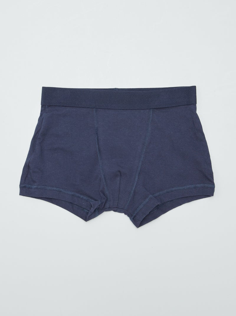 5 boxers unis Bleu - Kiabi