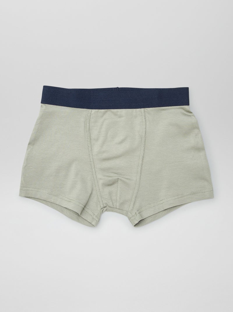 5 boxers unis Vert - Kiabi