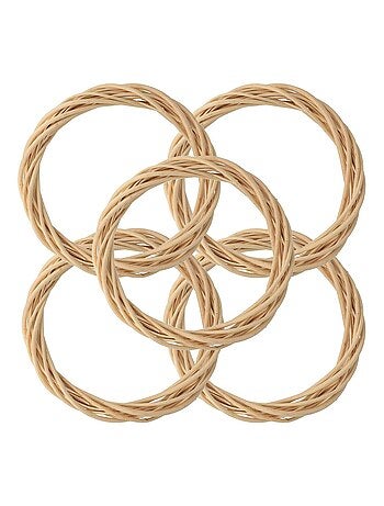 5 couronnes décoratives en osier 25 cm - Artemio