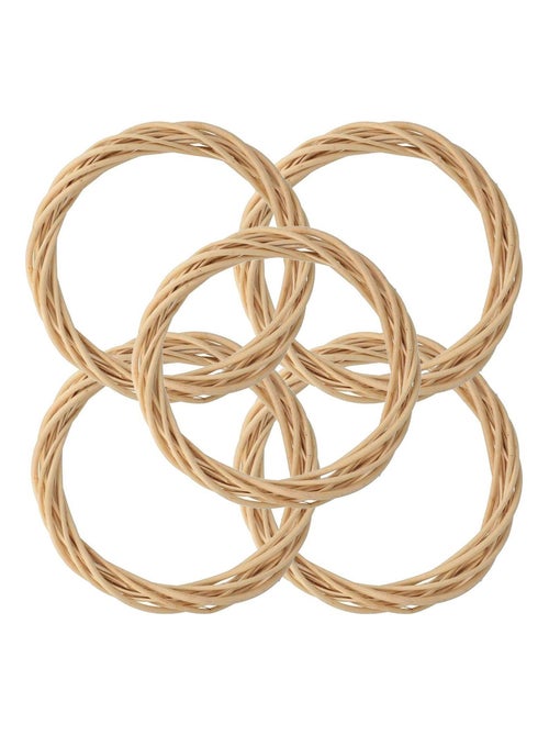 5 couronnes décoratives en osier 25 cm - Artemio - Kiabi