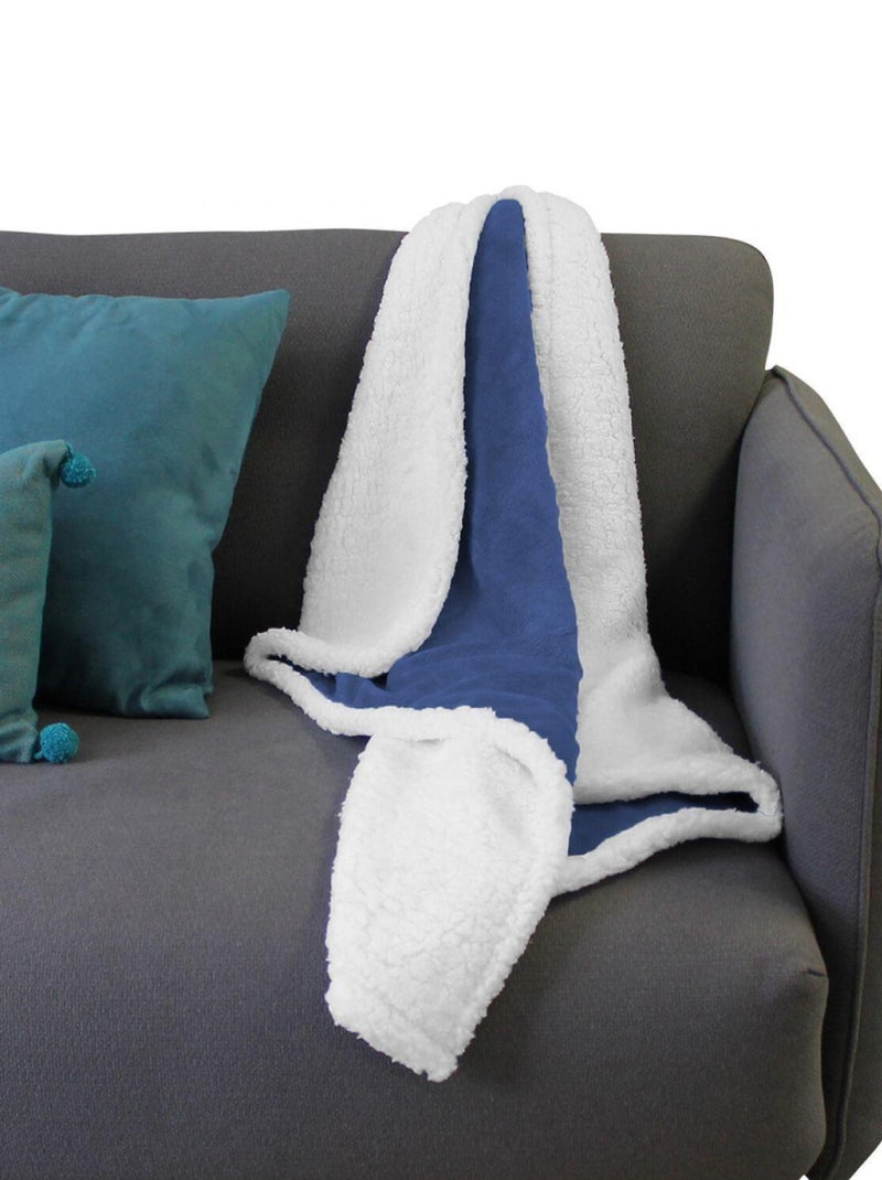 5 couvertures, plaids polaires pour bébé en flanelle et effet moutonné ultra doux - Monsieur Bébé Bleu - Kiabi