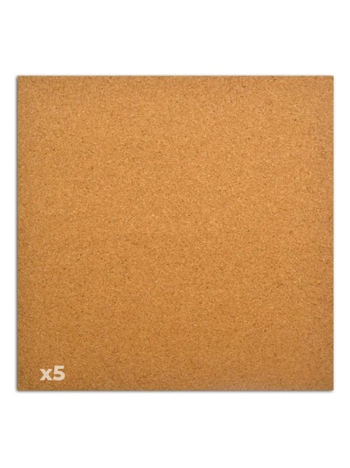 5 feuilles en liège 30 x 30 cm - Mahé - Kiabi