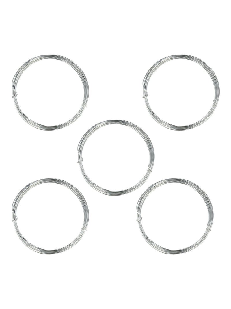 5 fils en aluminium à tricotin - 1,5 mm x 5 m - Artemio Argenté - Kiabi