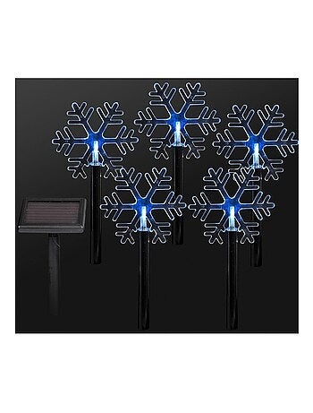 5 flocons solaire 5 led