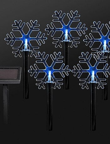 5 flocons solaire 5 led