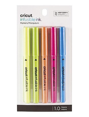 5 Marqueurs Néon 'Infusible Ink' Pointe 1.0 mm - - Cricut