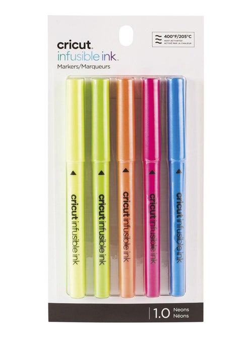 5 Marqueurs Néon 'Infusible Ink' Pointe 1.0 mm - - Cricut - Kiabi