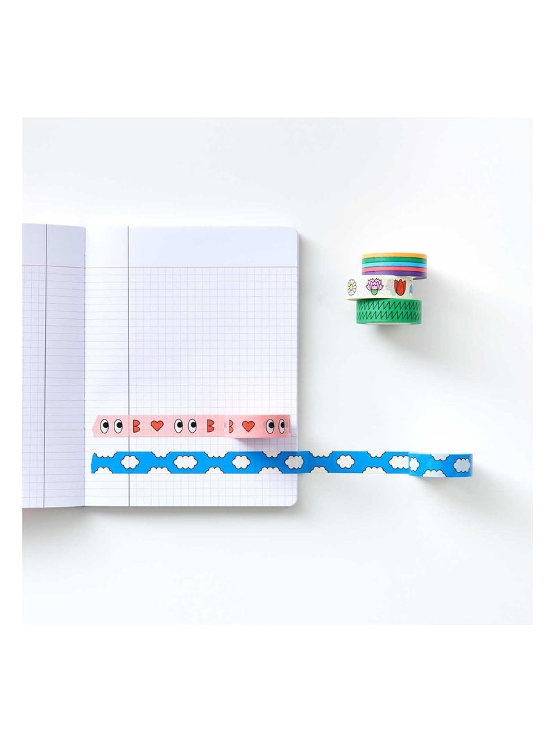 5 Masking tapes - Eye Candy - Cartoon - Rico Design Multicolore - Kiabi