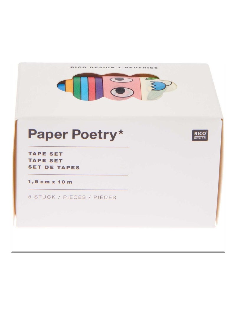 5 Masking tapes - Eye Candy - Cartoon - Rico Design Multicolore - Kiabi