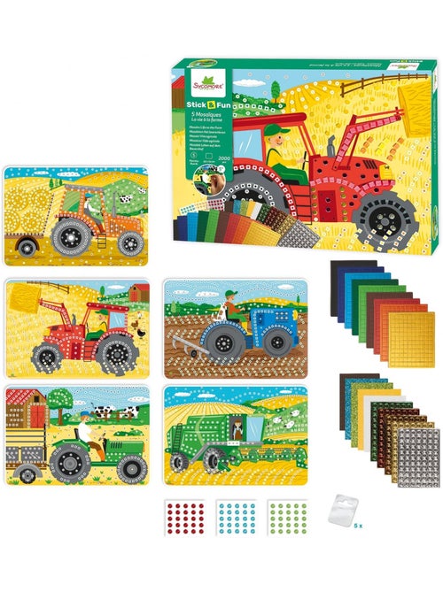 5 Maxi mosaïques La vie à la ferme - Kiabi