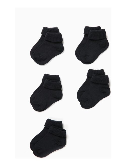 5-Pack Pairs of Socks with Turndown for Baby   ESSENTIALS LINE - Kiabi