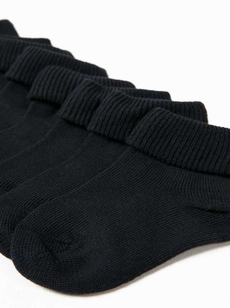 5-Pack Pairs of Socks with Turndown for Baby   ESSENTIALS LINE Bleu foncé - Kiabi
