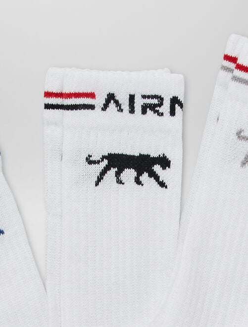 Lot de 10 paires de chaussettes 'Airness' - blc/gr/nr - Kiabi - 10.00€