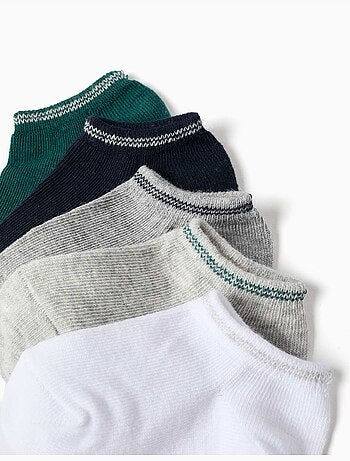 5 paires de socquettes à rayures