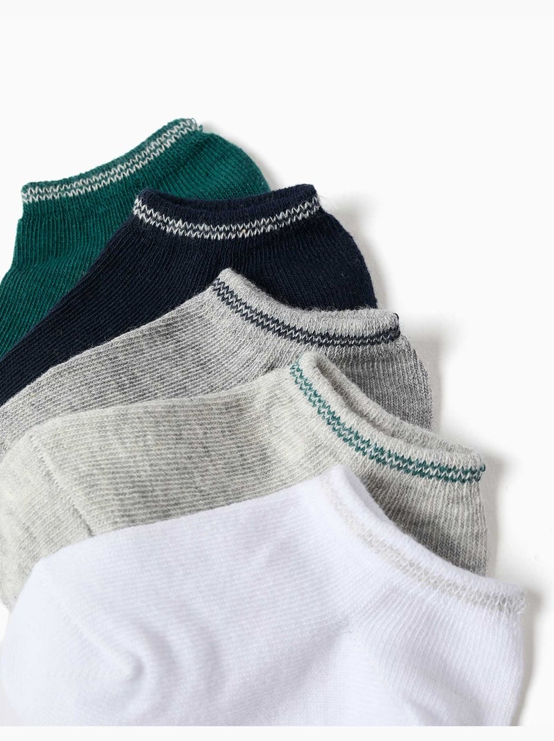5 paires de socquettes à rayures Multicolore - Kiabi