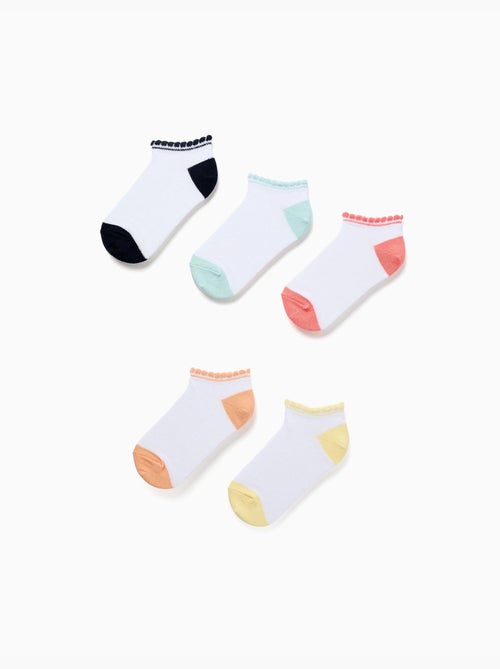 5 paires de socquettes à tiges ondulées - Kiabi