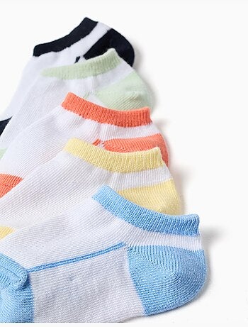 5 paires de socquettes avec détails contrastés