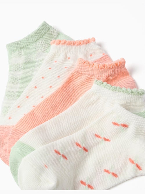 5 paires de socquettes avec détails contrastés - Kiabi