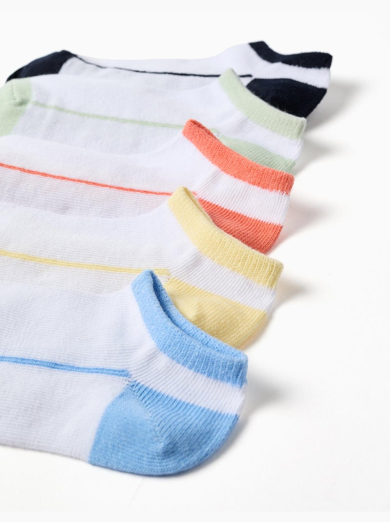 5 paires de socquettes avec détails contrastés Multicolore - Kiabi