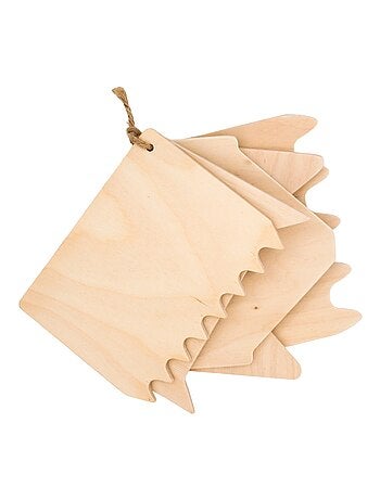 5 peignes à sable en bois