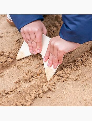 5 peignes à sable en bois