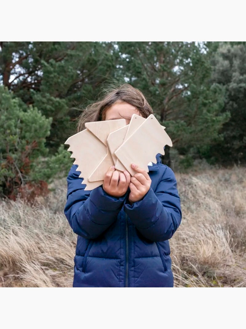 5 peignes à sable en bois Beige - Kiabi
