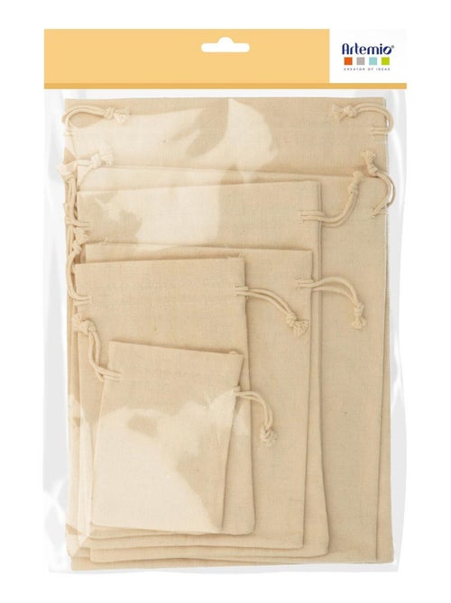 5 pochettes en toile à personnaliser - Artemio - Kiabi