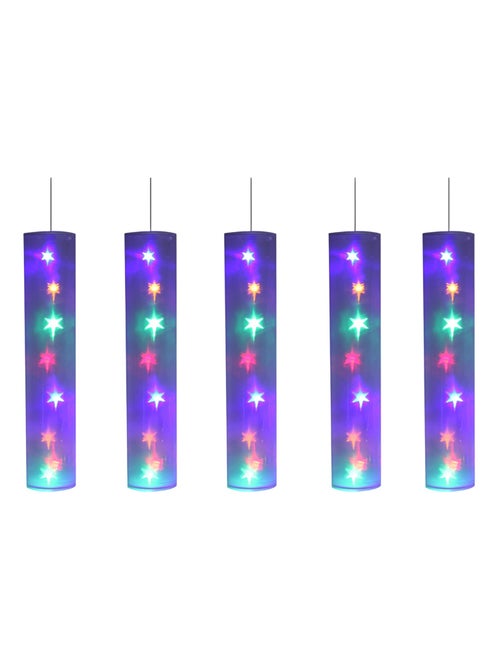 5 Tubes Lumineux avec Étoiles LED Multicolores 40 LED - Kiabi