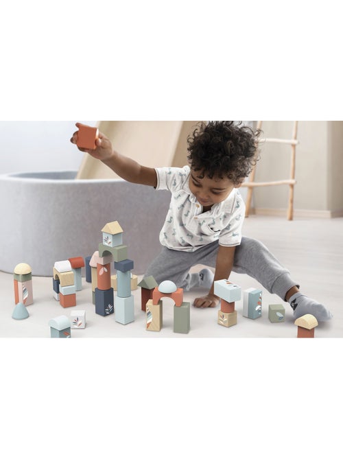 50 blocs de construction en bois - Kiabi