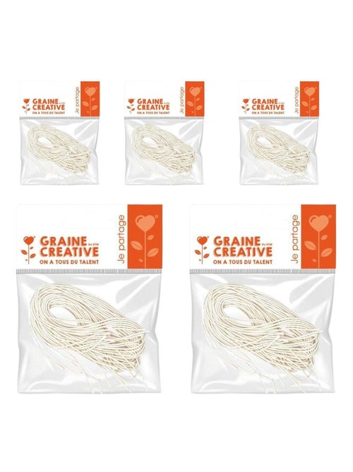 50 élastiques blancs pour masques 60 cm - Graine Créative - Kiabi
