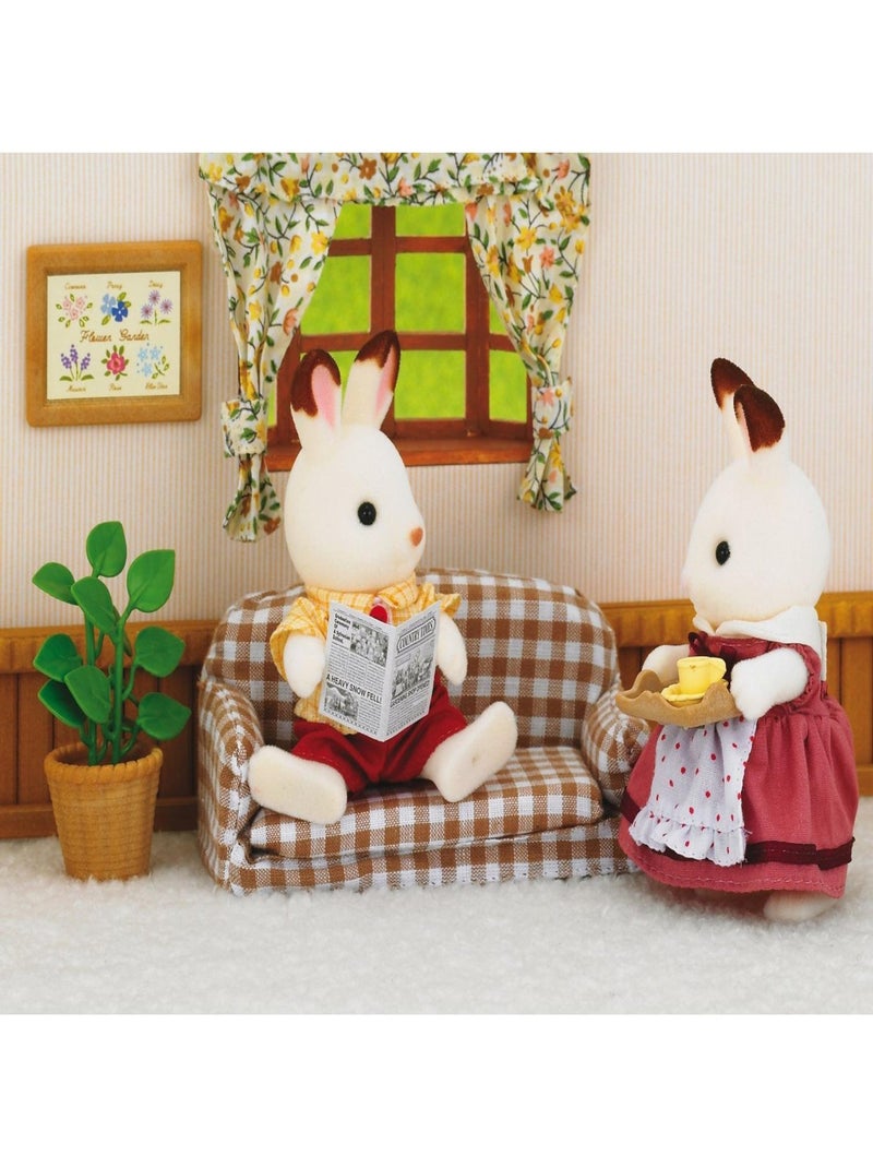 5013 'sylvanian Families' Papa Lapin Chocolat Dans Son Salon N/A - Kiabi