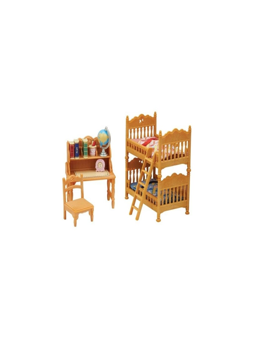 Sylvanian Families® Figurine maison de campagne chambre d'enfant, lit  superposé 5338