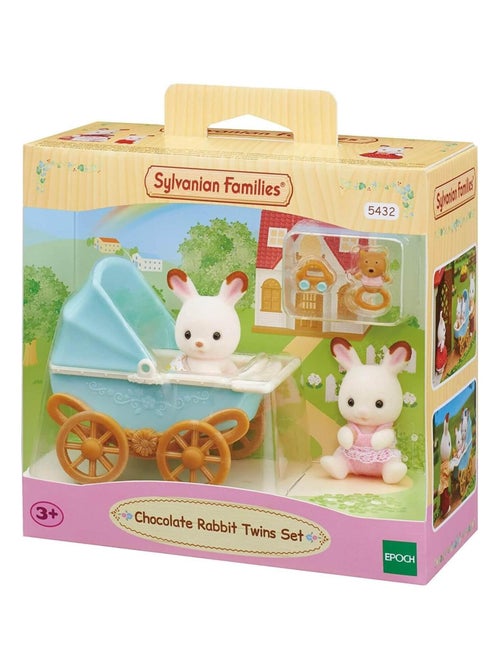 5432 Sylvanian Jumeaux Lapins Chocolat Et Poussette Double - Kiabi