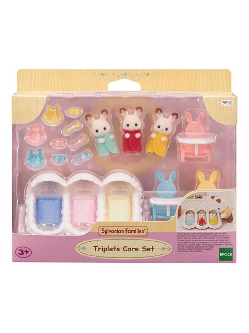 5532 'sylvanian Families' Les Triples Lapin Chocolat Et Accessoires Puericulture N/A - Kiabi