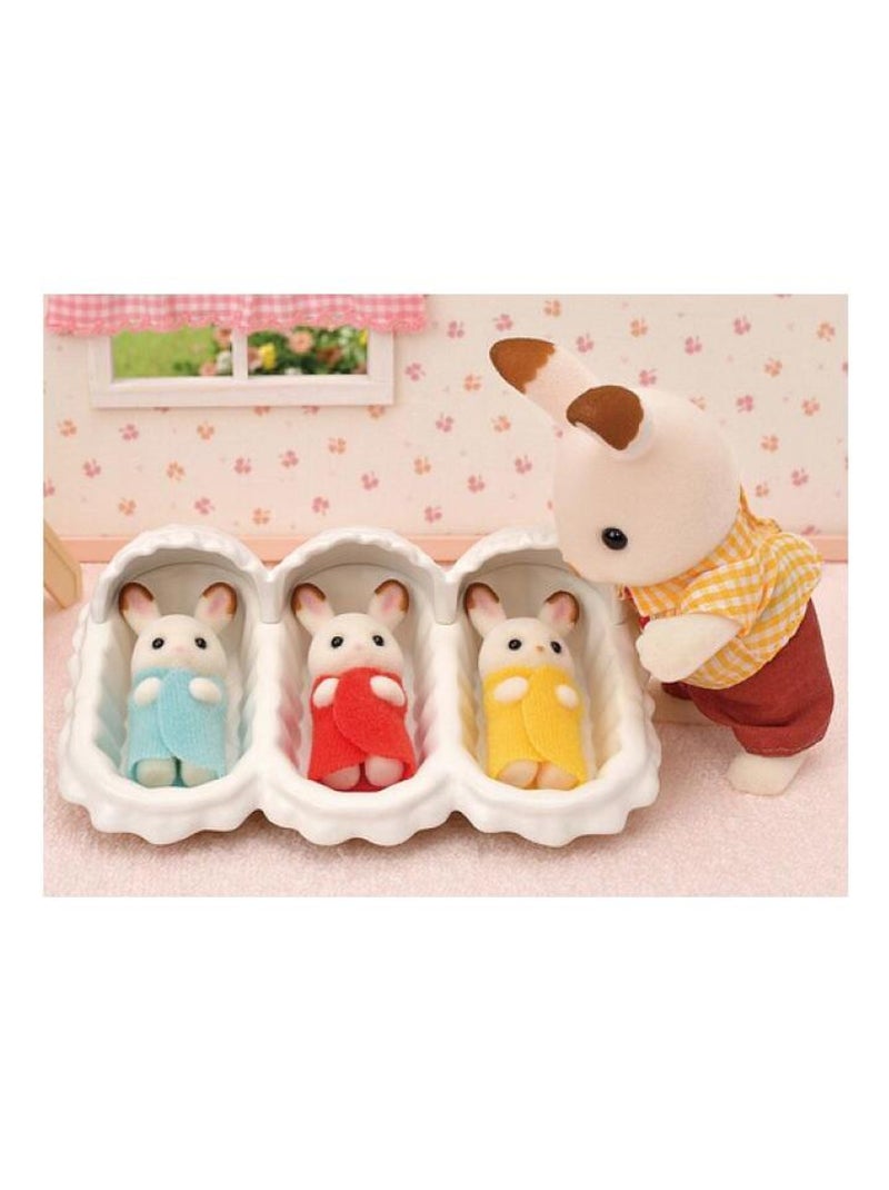 5532 'sylvanian Families' Les Triples Lapin Chocolat Et Accessoires Puericulture N/A - Kiabi