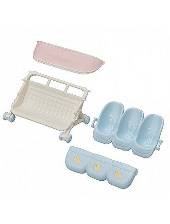 5533 sylvanian families la poussette triple