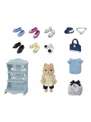 5541 'sylvanian Families' La Valisette De Mode Et Grande Soeur Chien Caramel