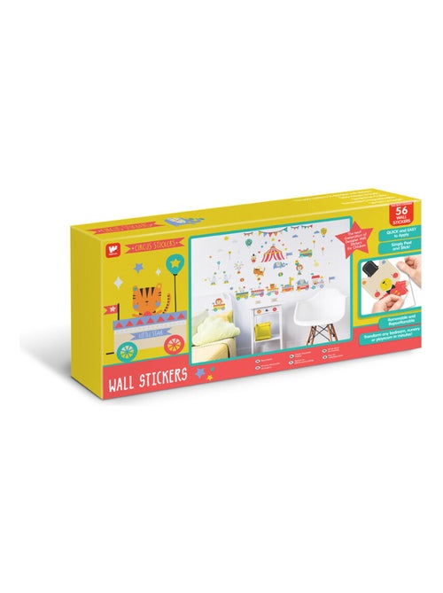 56 Stickers enfants Cirque Walltastic - Kiabi