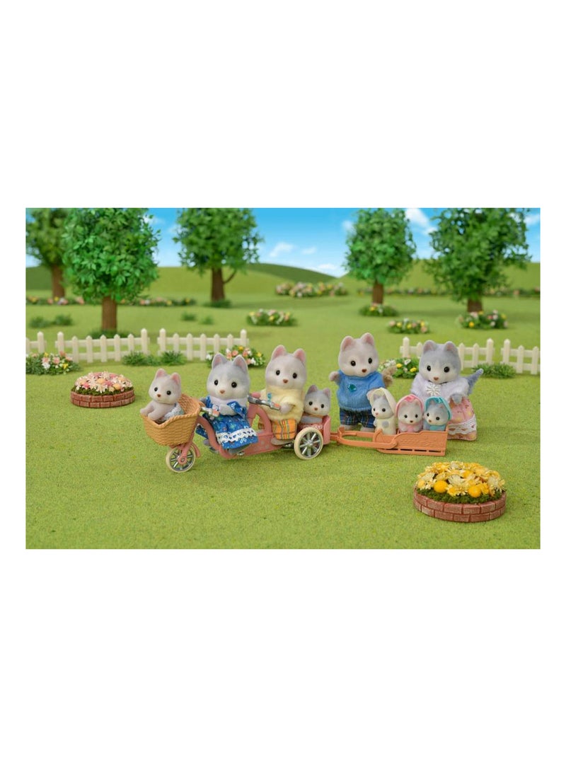 5637 'Sylvanian Families' Les frères et surs husky et leur tandem Bleu - Kiabi