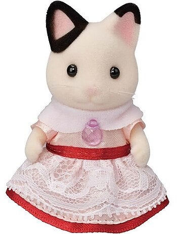 5646 'sylvanian families' la fille chat bicolore et son goûter danniversaire