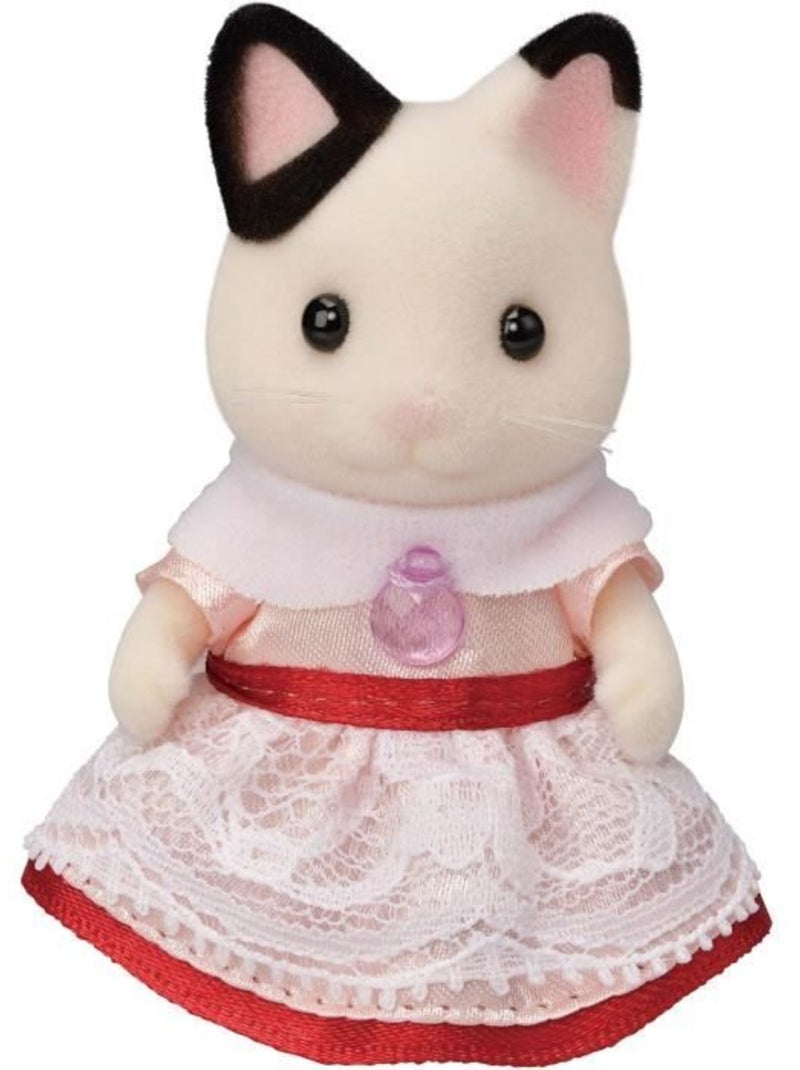 5646 'Sylvanian Families' La fille chat bicolore et son goûter danniversaire Rose - Kiabi
