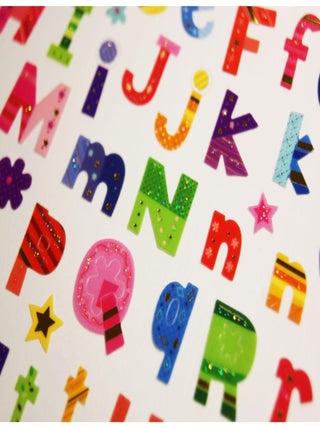 57 Autocollants - Alphabet Fleurs - Dorures et - Global Gift